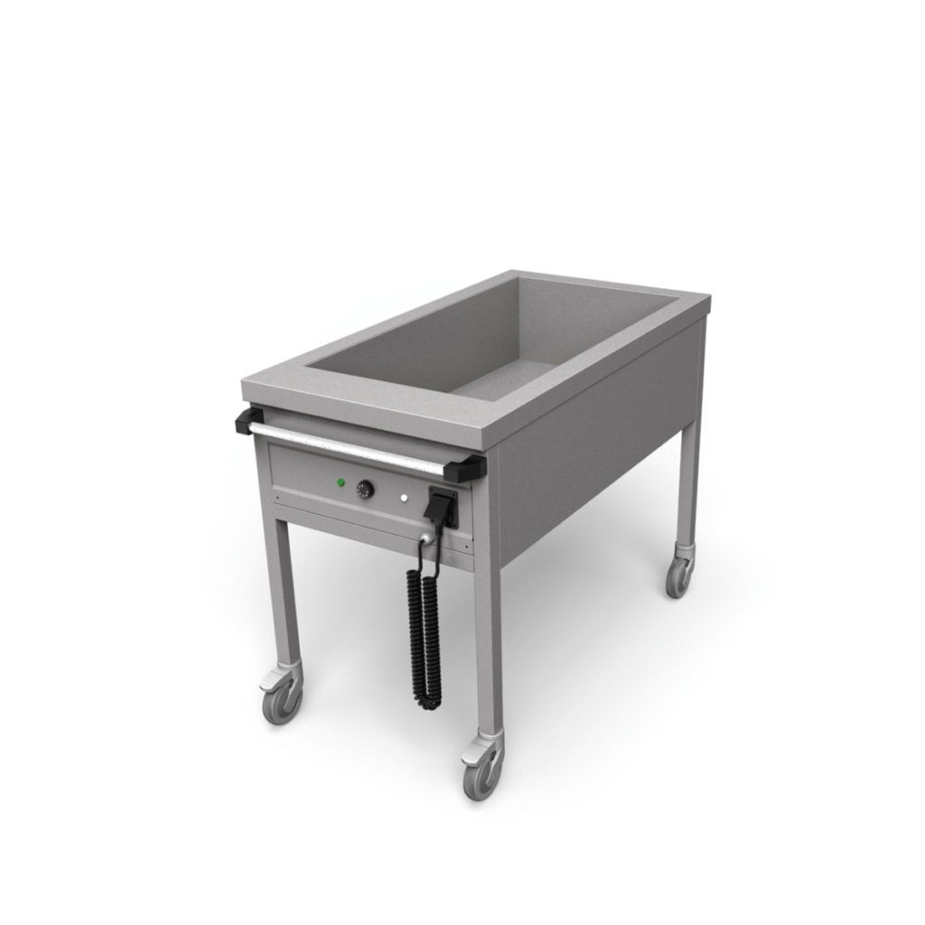 Nerezový ohrevný vozík na 3 x GN 1/1