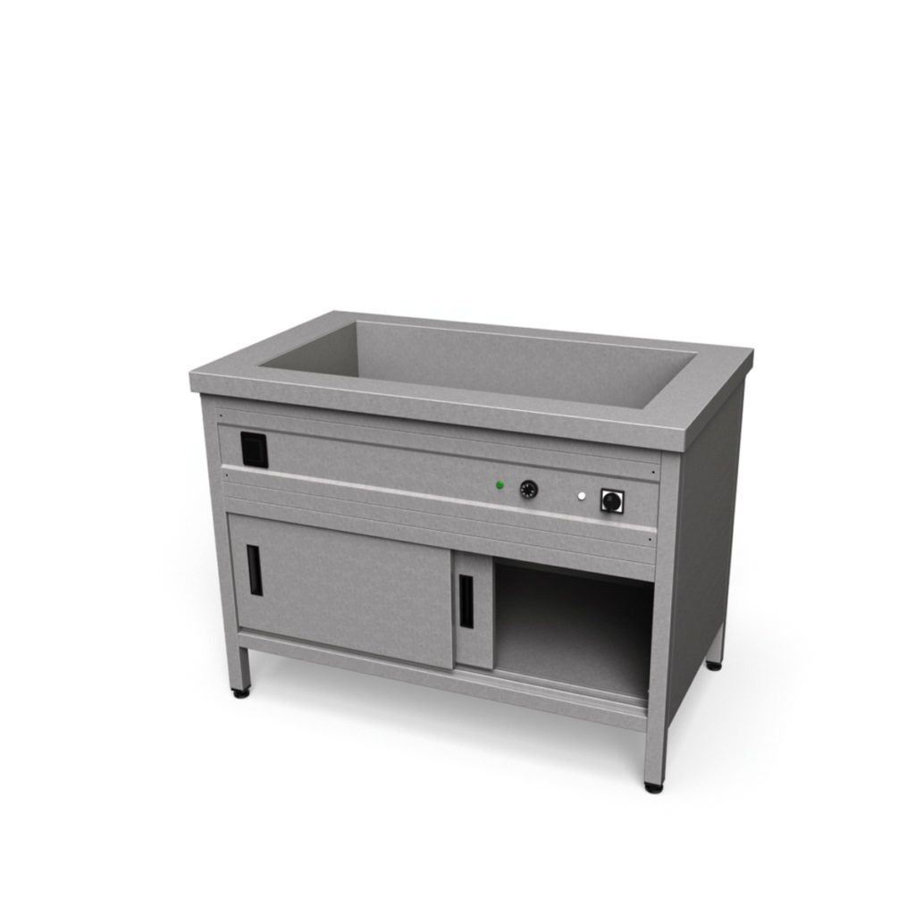 Nerezový ohrevný stôl na 3 x GN 1/1 - krytovaný - SVD-3Z