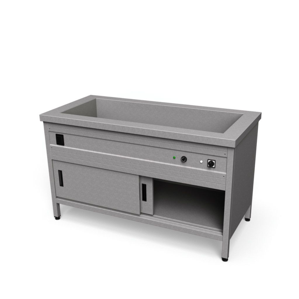 Nerezový ohrevný stôl na 4 x GN 1/1 - krytovaný-SVD-4Z