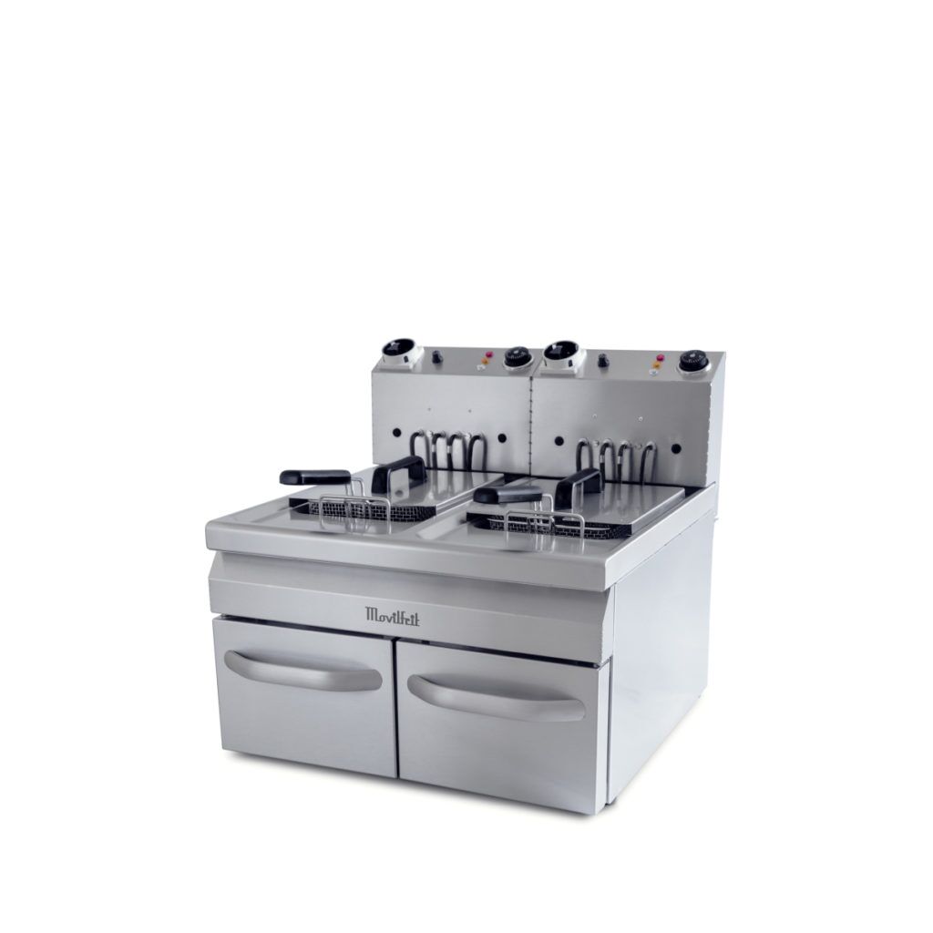 Fritéza elektrická Movilfrit s vodnou clonou 10+10 L, 2x4 kW | FM10+10