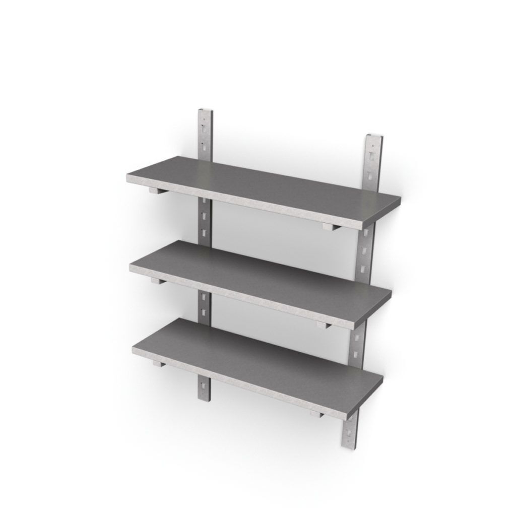 Trojpolica nástenná nerezová | ZP-3